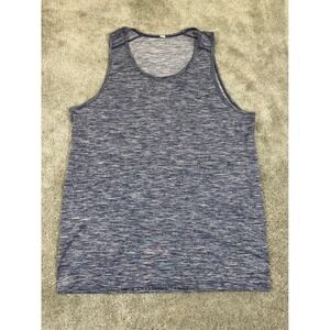 Lululemon Mens Metal Vent Tech Tank Top Blue Space Dye Heathered Size M